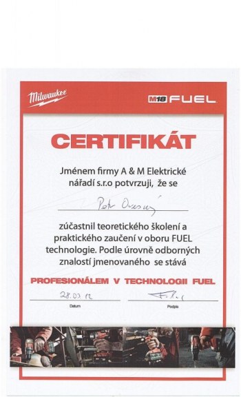 certifikát fuel